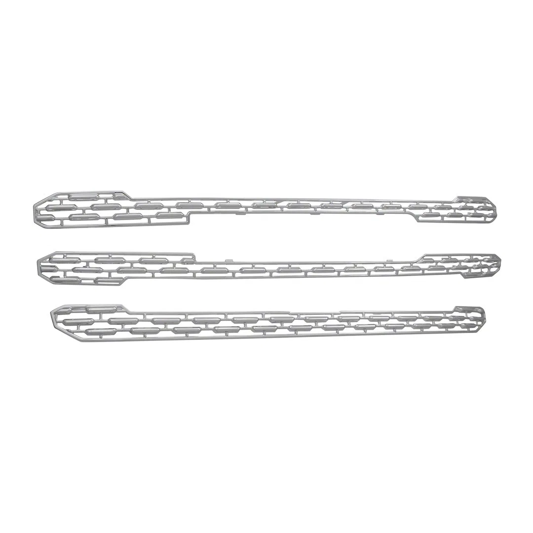 GI163 – COAST2COAST Grille Insert, Overlay Honeycomb Style 3 Piece Chrome Plated ABS Plastic - view 2
